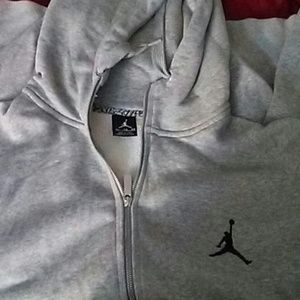 Jordan gray jogging suit hoodie and pants